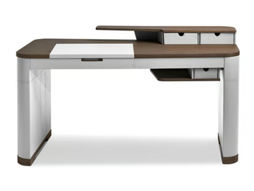 ARTUR - Wood and leather secretary desk with drawers by i 4 Mariani - view 2